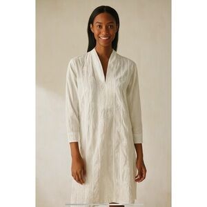 COTTON DRESS SZ 40 EMBROIDERED BOHEMIAN FESTIVAL COTTAGECORE FEMININE DAINTY